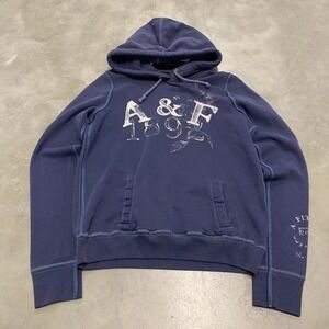 Vintage y2k 90s faded Abercrombie & fitch spellout tribal archaic womens hoodie